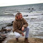 baltic sea, man, beach, coast, pose, travel, adventure, outdoors, nature, leisure